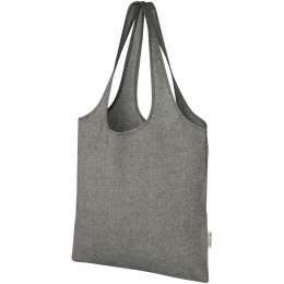 Pheebs modna torba na zakupy o pojemności 7 l z bawełny z recyklingu o gramaturze 150 g/m² czarny melanż (12064190)