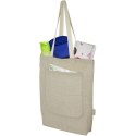 Pheebs torba na zakupy o pojemności 9 l z bawełny z recyklingu o gramaturze 150 g/m² i z przednią kieszenią naturalny melanż (12