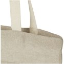Pheebs torba na zakupy o pojemności 9 l z bawełny z recyklingu o gramaturze 150 g/m² i z przednią kieszenią naturalny melanż (12