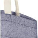 Pheebs torba na zakupy o pojemności 9 l z bawełny z recyklingu o gramaturze 150 g/m² i z przednią kieszenią niebieski melanż (12