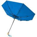 Składany, automatycznie otwierany/zamykany parasol Bo 21" wykonany z plastiku PET z recyklingu niebieski (10914352)