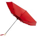 Składany wiatroodporny parasol 51 cm z PET z recyklingu Birgit czerwony (10914521)