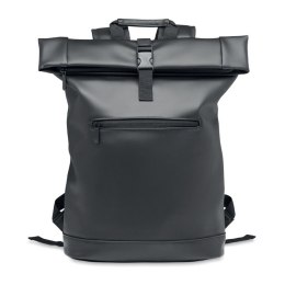 Plecak na laptopa PU rolltop czarny (MO2230-03)
