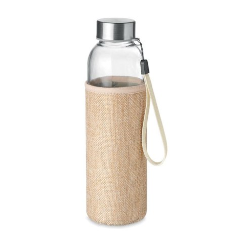 Szklana butelka w etui 500ml beżowy (MO6168-13)