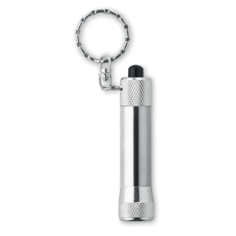 Aluminiowy brelok latarka srebrny (MO8622-14) Aluminiowy brelok latarka srebrny (MO8622-14)