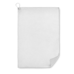 Ręcznik golfowy RPET z klipsem biały (MO6526-06)