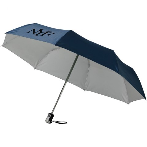 Automatyczny parasol składany 21,5" Alex granatowy, srebrny (10901606) Automatyczny parasol składany 21,5" Alex granatowy, srebrny (10901606)