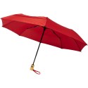 Składany, automatycznie otwierany/zamykany parasol Bo 21" wykonany z plastiku PET z recyklingu czerwony (10914304)