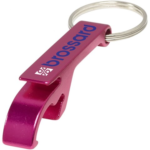 Brelok aluminiowy Tao z otwieraczem do butelek i puszek magenta (11801806) Brelok aluminiowy Tao z otwieraczem do butelek i puszek magenta (11801806)