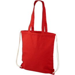 Plecak Eliza wykonany z bawełny o gramaturze 240 g/m² ze sznurkiem ściągającym czerwony (12027604)