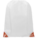 Plecak Oriole ściągany sznurkiem z kolorowymi rogami biały, pomarańczowy (12048805)