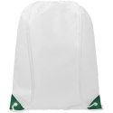 Plecak Oriole ściągany sznurkiem z kolorowymi rogami biały, zielony (12048814)