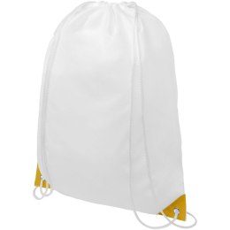 Plecak Oriole ściągany sznurkiem z kolorowymi rogami biały, żółty (12048807)