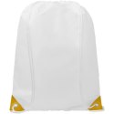Plecak Oriole ściągany sznurkiem z kolorowymi rogami biały, żółty (12048807)