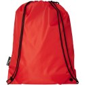 Plecak Oriole ze sznurkiem ściągającym z recyklowanego plastiku PET czerwony (12046103)