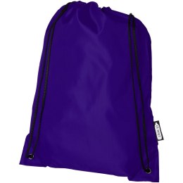 Plecak Oriole ze sznurkiem ściągającym z recyklowanego plastiku PET fioletowy (12046137)