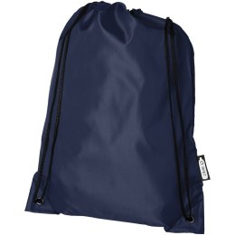 Plecak Oriole ze sznurkiem ściągającym z recyklowanego plastiku PET granatowy (12046101)