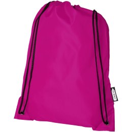Plecak Oriole ze sznurkiem ściągającym z recyklowanego plastiku PET magenta (12046141)