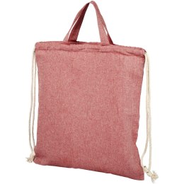 Plecak Pheebs z bawełnianym sznurkiem ściągającym z recyklingu o gramaturze 150 g/m² czerwony melanż (12045903)