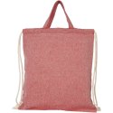 Plecak Pheebs z bawełnianym sznurkiem ściągającym z recyklingu o gramaturze 150 g/m² czerwony melanż (12045903)