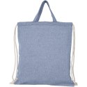 Plecak Pheebs z bawełnianym sznurkiem ściągającym z recyklingu o gramaturze 150 g/m² niebieski melanż (12045902)