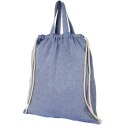 Plecak Pheebs z bawełnianym sznurkiem ściągającym z recyklingu o gramaturze 150 g/m² niebieski melanż (12045902)