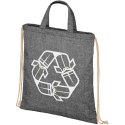 Plecak Pheebs z bawełnianym sznurkiem ściągającym z recyklingu o gramaturze 210 g/m² czarny melanż (12046090)
