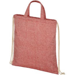 Plecak Pheebs z bawełnianym sznurkiem ściągającym z recyklingu o gramaturze 210 g/m² czerwony melanż (12046091)