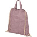 Plecak Pheebs z bawełnianym sznurkiem ściągającym z recyklingu o gramaturze 210 g/m² kasztanowy melanż (12046020)