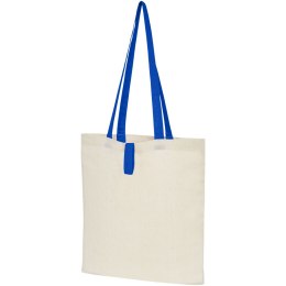 Składana torba na zakupy Nevada wykonana z bawełny o gramaturze 100 g/m² natural, błękit królewski (12049201)