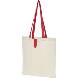 Składana torba na zakupy Nevada wykonana z bawełny o gramaturze 100 g/m² natural, czerwony (12049202)