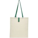 Składana torba na zakupy Nevada wykonana z bawełny o gramaturze 100 g/m² natural, zielony (12049214)