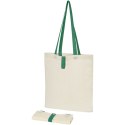 Składana torba na zakupy Nevada wykonana z bawełny o gramaturze 100 g/m² natural, zielony (12049214)