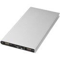 Aluminiowy powerbank Plate 8000 mAh srebrny (12411201)