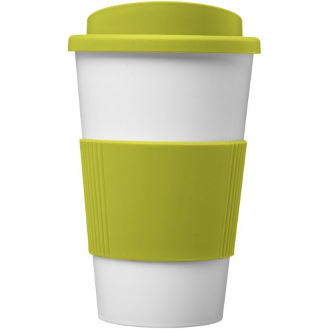 Kubek termiczny z serii Americano® o pojemności 350 ml z uchwytem biały, limonka (21000211) Kubek termiczny z serii Americano® o pojemności 350 ml z uchwytem biały, limonka (21000211)