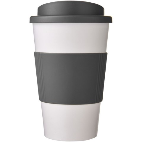 Kubek termiczny z serii Americano® o pojemności 350 ml z uchwytem biały, szary (21000232) Kubek termiczny z serii Americano® o pojemności 350 ml z uchwytem biały, szary (21000232)