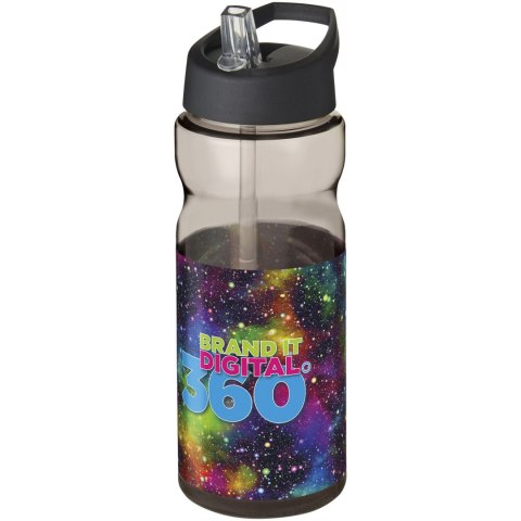 Bidon H2O Base® o pojemności 650 ml z wieczkiem z słomką charcoal, czarny (21004903) Bidon H2O Base® o pojemności 650 ml z wieczkiem z słomką charcoal, czarny (21004903)
