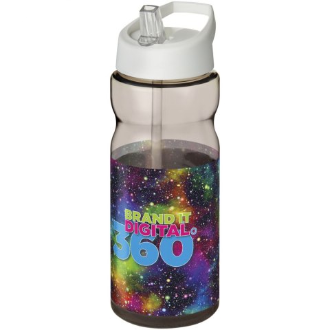 Bidon H2O Base® o pojemności 650 ml z wieczkiem z słomką ciemnografitowy, biały (21004910) Bidon H2O Base® o pojemności 650 ml z wieczkiem z słomką ciemnografitowy, biały (21004910)