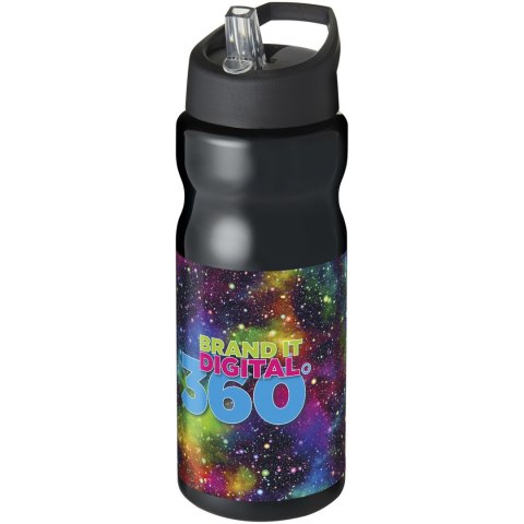 Bidon H2O Base® o pojemności 650 ml z wieczkiem z słomką czarny (21004901) Bidon H2O Base® o pojemności 650 ml z wieczkiem z słomką czarny (21004901)