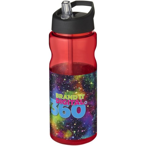 Bidon H2O Base® o pojemności 650 ml z wieczkiem z słomką czerwony, czarny (21004905) Bidon H2O Base® o pojemności 650 ml z wieczkiem z słomką czerwony, czarny (21004905)