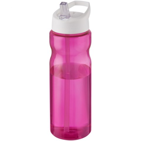 Bidon H2O Base® o pojemności 650 ml z wieczkiem z słomką magenta, biały (21004945)