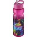 Bidon H2O Base® o pojemności 650 ml z wieczkiem z słomką magenta, magenta (21004941)