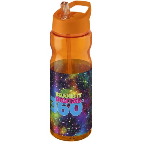 Bidon H2O Base® o pojemności 650 ml z wieczkiem z słomką pomarańczowy, pomarańczowy (21004931) Bidon H2O Base® o pojemności 650 ml z wieczkiem z słomką pomarańczowy, pomarańczowy (21004931)