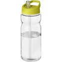 Bidon H2O Base® o pojemności 650 ml z wieczkiem z słomką przezroczysty, limonka (21004918)
