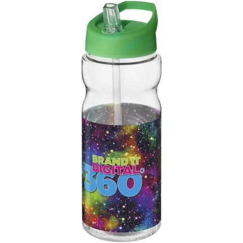 Bidon H2O Base® o pojemności 650 ml z wieczkiem z słomką przezroczysty, zielony (21004917) Bidon H2O Base® o pojemności 650 ml z wieczkiem z słomką przezroczysty, zielony (21004917)