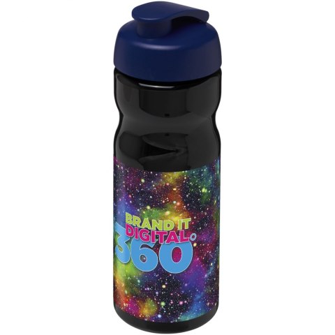 Bidon H2O Base® o pojemności 650 ml z wieczkiem zaciskowym czarny, niebieski (21004513) Bidon H2O Base® o pojemności 650 ml z wieczkiem zaciskowym czarny, niebieski (21004513)