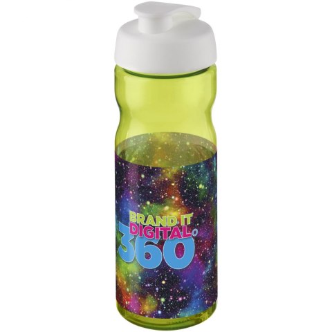 Bidon H2O Base® o pojemności 650 ml z wieczkiem zaciskowym limonka, biały (21004528) Bidon H2O Base® o pojemności 650 ml z wieczkiem zaciskowym limonka, biały (21004528)