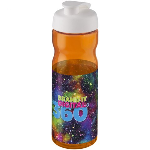 Bidon H2O Base® o pojemności 650 ml z wieczkiem zaciskowym pomarańczowy, biały (21004530) Bidon H2O Base® o pojemności 650 ml z wieczkiem zaciskowym pomarańczowy, biały (21004530)