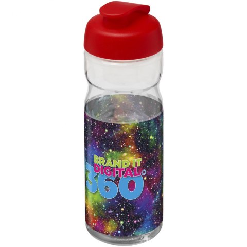 Bidon H2O Base® o pojemności 650 ml z wieczkiem zaciskowym przezroczysty, czerwony (21004503) Bidon H2O Base® o pojemności 650 ml z wieczkiem zaciskowym przezroczysty, czerwony (21004503)