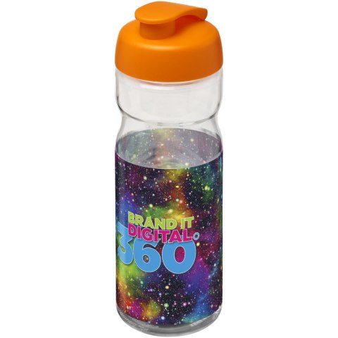 Bidon H2O Base® o pojemności 650 ml z wieczkiem zaciskowym przezroczysty, pomarańczowy (21004507) Bidon H2O Base® o pojemności 650 ml z wieczkiem zaciskowym przezroczysty, pomarańczowy (21004507)